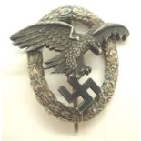 1960s copy Luftwaffe Observers badge, museum quality. P&P Group 1 (£14+VAT for the first lot and £