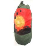 Vietnam War period ARVN kit bag with Post War memorial painting. P&P Group 2 (£18+VAT for the