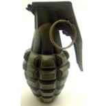 American WWII full size replica MK II pineapple hand grenade in green. P&P Group 2 (£18+VAT for