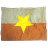 Vietnam War period Vietcong flag of multipiece construction, 75 x 55 cm. P&P Group 1 (£14+VAT for