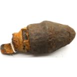 WWI relic bomb fuse, found east of Ypres. P&P Group 2 (£18+VAT for the first lot and £3+VAT for