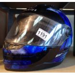 Full face motorcycle helmet. Not available for in-house P&P, contact Paul O'Hea at Mailboxes on