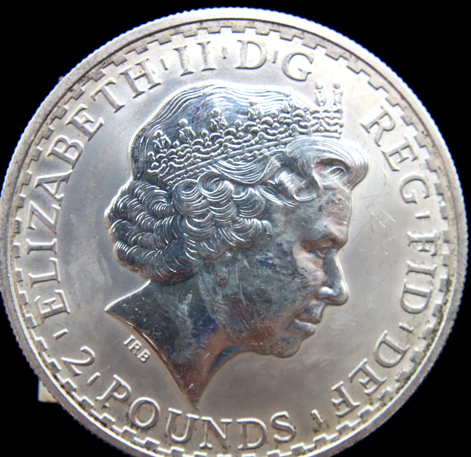 1998 Britannia one-ounce £2 of Elizabeth II. P&P Group 1 (£14+VAT for the first lot and £1+VAT for - Image 2 of 2