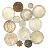 Quantity of collectable coins including a boxed Festival of Britain George V crown, Canadian