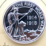 Royal Mint WWI silver £20 coin in packet. P&P Group 1 (£14+VAT for the first lot and £1+VAT for