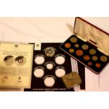 1971 coins of Elizabeth II, twelve coins, comprising the last issue of pre-decimalisation and the