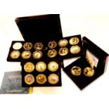 Tristan da Cuhna for The Bradford Exchange, two coin sets: The Pride of the Seas 18 coin Golden