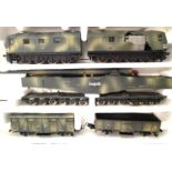 Lima Leopold gun set comprising articulated locomotive, gun, two wagons and coach, boxed. P&P