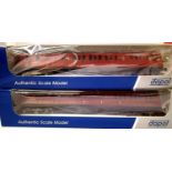 Two Dapol Stanier coaches 4P01001 and 4P010002 comp and brake, carmine red, boxed. P&P Group 1 (£