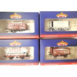 Four Bachmann wagons; recent tanker, 7x plank Pickering, 7x plank Horlicks, Collectors Club Issues