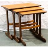 G Plan mid 20th Century teak nest of three graduated occasional tables. Not available for in-house