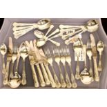 The Silver Gallery Set of silver-plated Kings pattern cutlery, a six-place setting of thirty pieces.