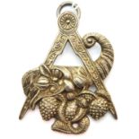 Large white metal Masonic jewel for New Camberwell Lodge with 1963 dedication. P&P Group 1 (£14+