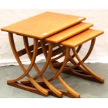 Nest of three Nathan Furniture tables. Not available for in-house P&P, contact Paul O'Hea at