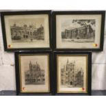 Four framed Victorian lithographs. Not available for in-house P&P, contact Paul O'Hea at Mailboxes