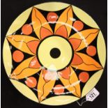 Lorna Bailey limited edition charger in the Kaleidoscope pattern, 50/100, D: 36 cm. P&P Group 3 (£