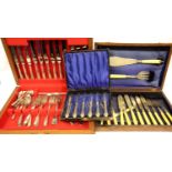 Turtons of Sheffield canteen of silver-plated cutlery with further boxed silver-plate. P&P Group