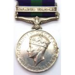 General Service Medal with S.E.Asia 1945-48 Bar. Renamed. P&P Group 1 (£14+VAT for the first lot and