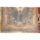 Chinese blue ground woollen rug, 260 x x 180 cm. Not available for in-house P&P, contact Paul O'