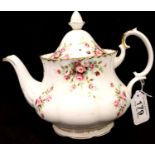 Royal Albert teapot in the Cottage Garden pattern, seconds quality. P&P Group 3 (£25+VAT for the
