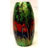Anita Harris vase in the Bluebell Wood pattern, signed in gold, H: 17 cm. P&P Group 2 (£18+VAT for