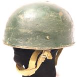 WWII British Paratrooper Helmet. P&P Group 2 (£18+VAT for the first lot and £3+VAT for subsequent