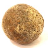 Napoleonic Period Stone Shot Ball. P&P Group 1 (£14+VAT for the first lot and £1+VAT for