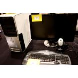 Dell Dimension 9150 desktop PC, Complete system including Dell LCD monitor, Logitech wireless