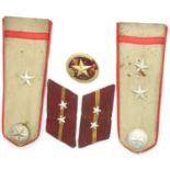 Vietnam War Era N.V.A Infantry Shoulder Boards, Collar Tabs and Cap Badge. P&P Group 1 (£14+VAT