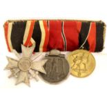 Third Reich Medal Group. Comprising of West Merit Cross, Eastern Front & Sudetenland Awards. P&P
