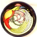 Moorcroft bowl in the Lesser Bird of Paradise pattern, limited edition 17/75, D:12 cm. P&P Group