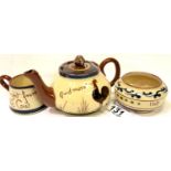 Torquay Ware teapot set. P&P Group 3 (£25+VAT for the first lot and £5+VAT for subsequent lots)