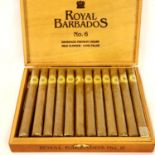 Boxed twenty-five Royal Barbados No.6 handmade cigars. P&P Group 1 (£14+VAT for the first lot and £