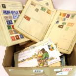 Mixed lot of world stamps and some postcards. P&P Group 2 (£18+VAT for the first lot and £3+VAT