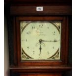 James Guy of Shaftesbury oak longcase clock, with painted dial and date aperture, includes weight