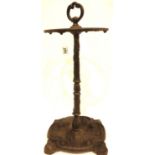 Cast iron stick stand, H: 50 cm. Not available for in-house P&P, contact Paul O'Hea at Mailboxes