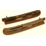 A pair of Victorian ice skate blades with sole attached. P&P Group 2 (£18+VAT for the first lot