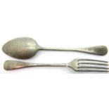 WWII Third Reich Factory Canteen Fork & Spoon. P&P Group 1 (£14+VAT for the first lot and £1+VAT for