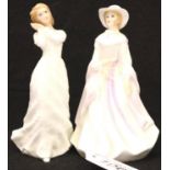 Royal Doulton figurine Sweet Dreams HN 3394 and Francesca fine bone china figurine Ailie, signed M