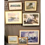 Framed and glazed railway related pictures. various sizes. Not available for in-house P&P, contact