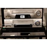 Sharp 8 head Nicam video recorder, a Daewoo eight head Nicam video recorder and a Samsung DVD and