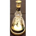 Musical glass whisky decanter, H: 27 cm. P&P Group 2 (£18+VAT for the first lot and £3+VAT for