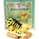 Boxed Royal Doulton figurine Tiger Signs Resolution, H: 5 cm. P&P Group 1 (£14+VAT for the first lot