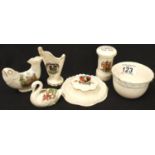 Six Crested Ware items. P&P Group 3 (£25+VAT for the first lot and £5+VAT for subsequent lots)