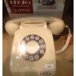 Ivory, GPO746 Retro rotary telephone replica of the 1970s classic, compatible with modern