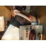 Box of mixed cassette recorders etc for spares or repairs. Not available for in-house P&P, contact