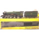 Trix 2 Rail Flying Scotsman 60103, BR Green Late Crest, in good condition. P&P Group 1 (£14+VAT