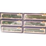 Six Southern Railway Green Coaches, mostly good - wrong boxes. P&P Group 2 (£18+VAT for the first