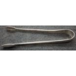 Pair of Georgian silver sugar tongs, assay London 1807, 34g. P&P Group 1 (£14+VAT for the first