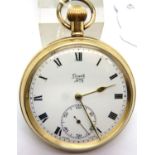 Gents Limit yellow metal crown wind pocket watch. P&P Group 1 (£14+VAT for the first lot and £1+